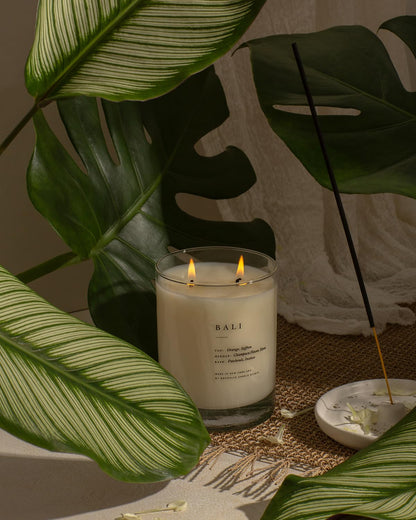 Brooklyn Candle Studio Bali Classic 2 Wick Candle - Luxury Scented Candle, Vegan Soy Wax, Hand Poured in The USA, 70 Hour Slow Burn Time - 13oz