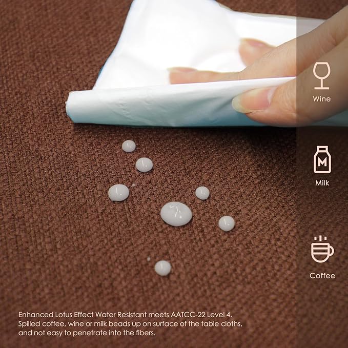 BALCONY & FALCON Rectangle Tablecloth Washable Wrinkle Resistant and Water