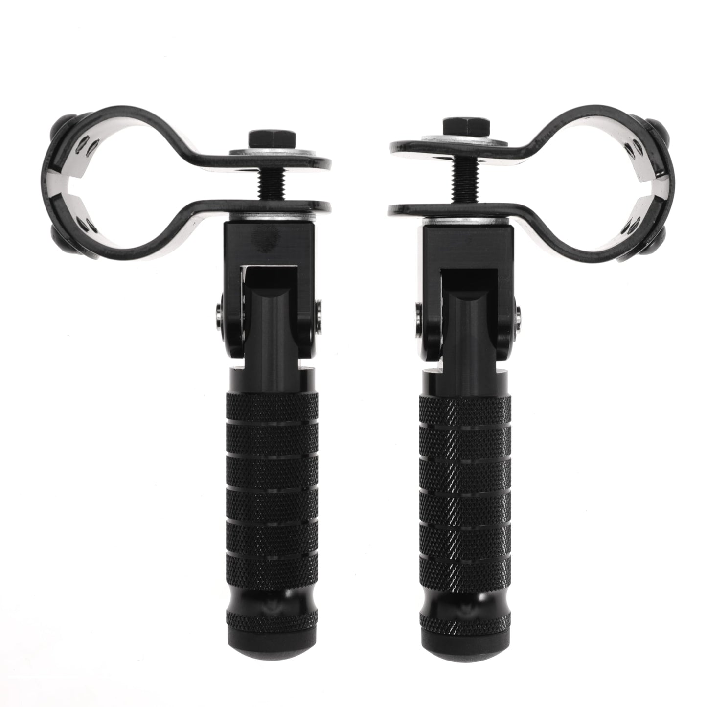 M8 Motorcycle Footrests For Yamaha For Honda For Suzuki For Aprilia 90 Degree Foldable Footpegs Motorbike MiniBike Dirt Pit Bike CNC Motorcycle Folding Footpegs Rearsets Folded Footrest (Black)
