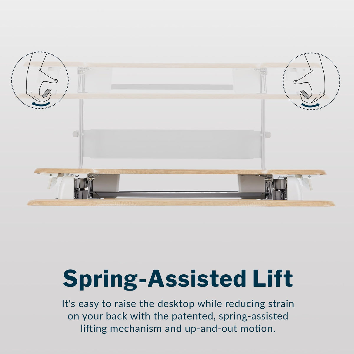 Vari VariDesk Pro Plus 36 Standing Desk Converter – 11 Height Settings + Spring Lift, 2 Tier Design, Keyboard Tray, Fits Desktops 36” Wide x 26.5" Deep – Delivers Fully Assembled (Light Wood)