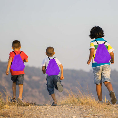 PLULON 2Pcs Drawstring Bags Bulk Purple Drawstring Backpack String Backpack Cinch Sack Sport Gym Backpack Bags for Yoga Traveling Outdoor Sports