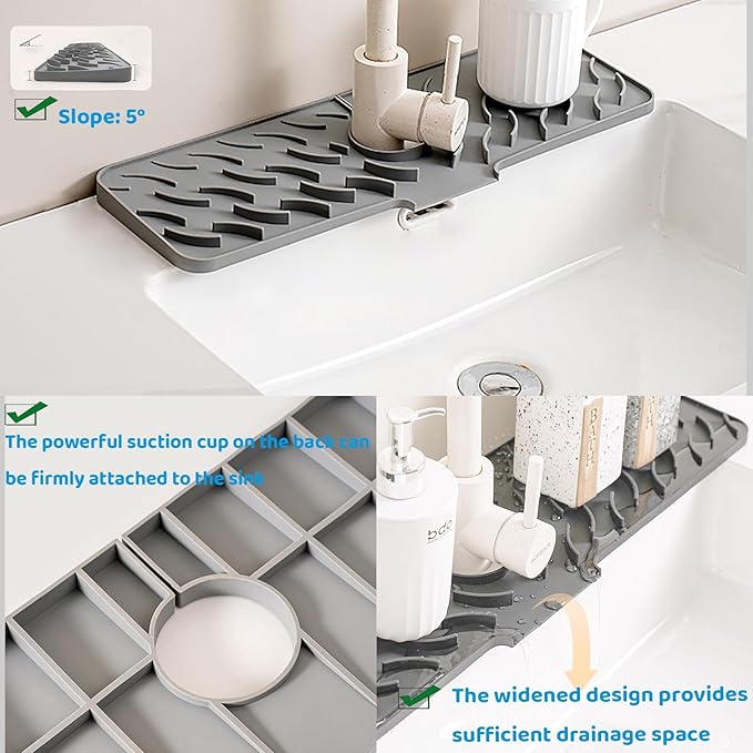 Silicone Faucet Splash-Proof pad, Universal Faucet Cover, Suitable