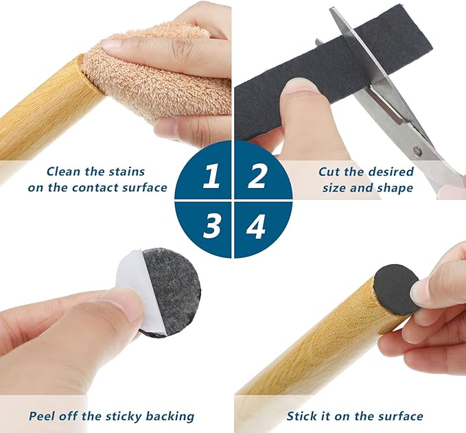 Shappy 2 Packs 120 x 1 x 0.12 Inch Felt Strips
