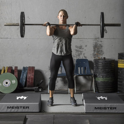 Meister Crash Pad Weight Lifting Drop Pads - Black/Gray (Pair)