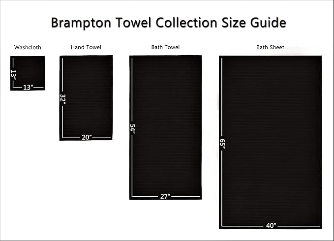 Classic Turkish Towels CTT Luxury 6 Piece Towel Set, 100% Turkish Cotton