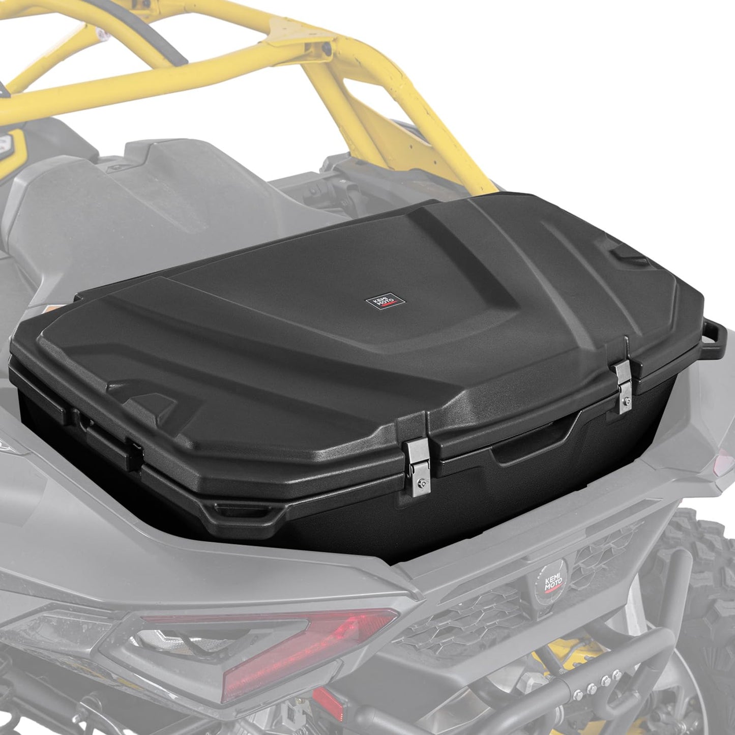 KEMIMOTO Rear Cargo Storage Box 150L Compatible with Can-Am Maverick R & R MAX X/X RS 2024 2025 2026+ Accessories, Waterproof Rear Trunk Cargo Bed Storage Replace #715007182, 715007372