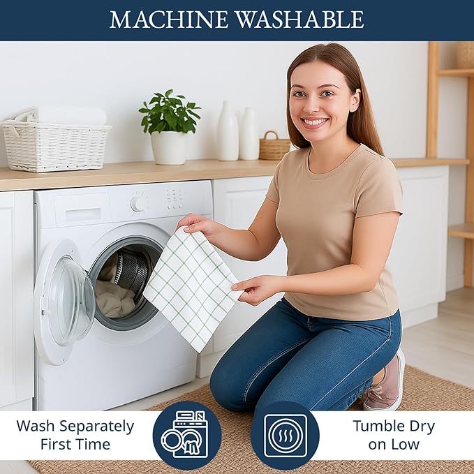 LANE LINEN Cotton Kitchen Towels Set, Quick-Drying Dish Towels, Premium Hand