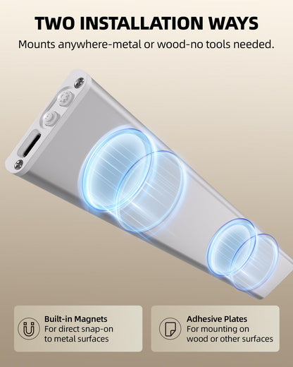 Under Cabinet Lighting Wireless,Rechargeable Battery Motion Sensor Light Indoor,LED Closet Lights USB Charging,3 Color Dimmable Under Cabinet Lights for Kitchen, Cabinet, Wardrobe (3 Pcs)12in