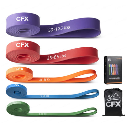 CFX Resistance Bands for Working Out,Pull Up Assistance Bands,Workout Bands for Exercise,Elastic Bands for Body Stretching,Crossfit Training at Home/Gym for Men & Women
