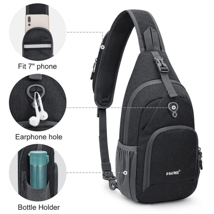 G4Free RFID Sling Bag Crossbody Backpack Chest Shoulder Bag Casual Gym Daypack Men Women Outdoor Cycling Travel Hiking