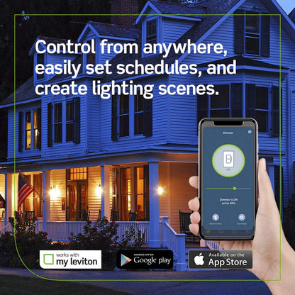 Leviton Decora Smart Switch, Wi-Fi 2nd Gen, Neutral Wire Required, Works with Matter, My Leviton, Alexa, Google Assistant, Apple Home/Siri & Wired or Wire-Free 3-Way, D215S-1RW, White