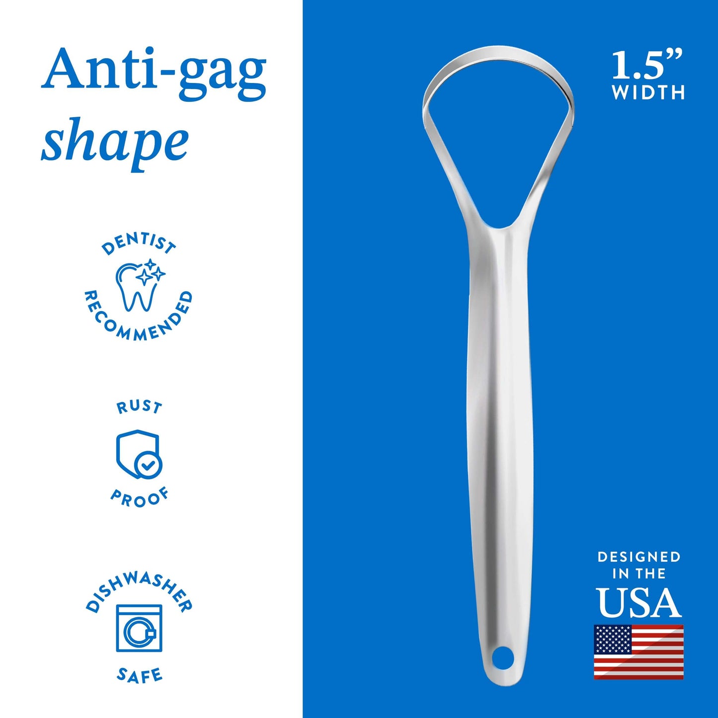 Mouthology Tongue Scraper for Adults (2 Pack), Reduce Bad Breath, Metal Tongue Scraper, Tongue Cleaner, Tongue Scraper, Stainless Steel Tongue Scraper, Tongue Cleaner for Adults, Tongue Scrubber
