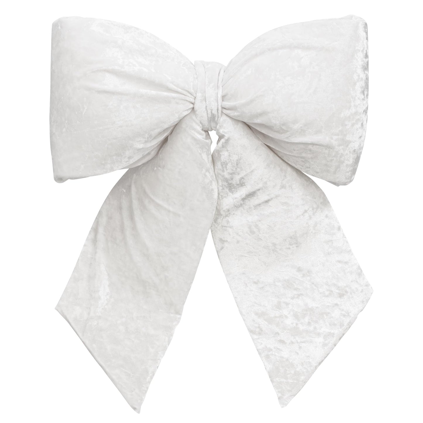 KI Store White Extra Large Plush Velvet Bows 16.5-Inch Christmas Bow Tree Topper for Christmas Tree Decoration Wedding Door Window Decor