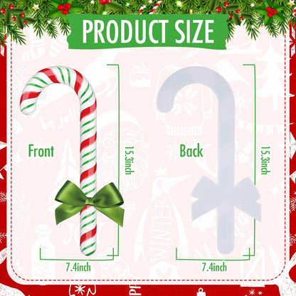 Glenmal 12 Pcs Christmas Yard Decor Outdoor Peppermint and Candy Cane Yard Decorations with Stakes Waterproof Xmas Garden Lawn Pathway Decorations Christmas Decor Outside(Red White, Red Green)