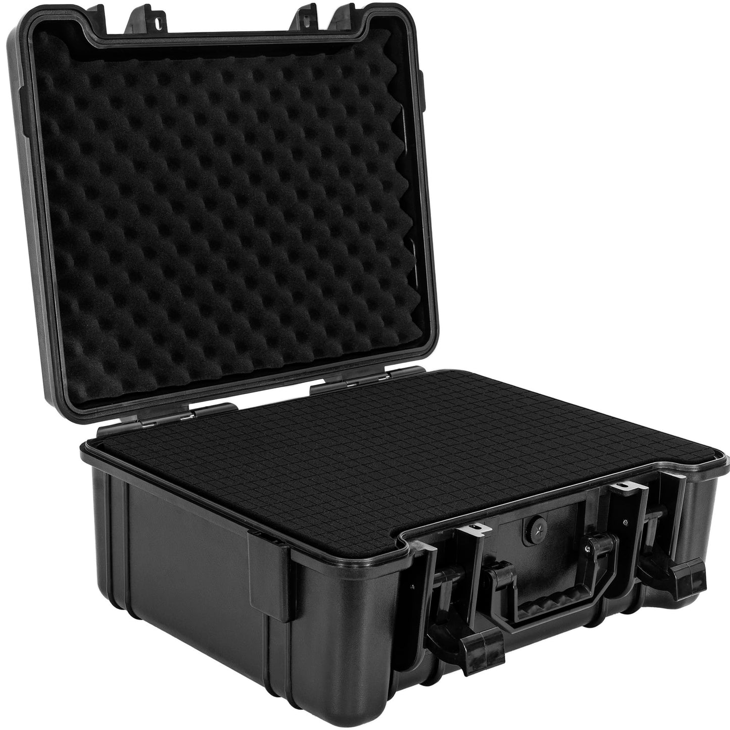 Hard Carrying Case,Shockproof Storage Box with Customizable Foam,Portable Protective Tool Box for Microphone,Recorder,Electronics,Tools,Cameras,Equipment and More, 21.5" x 17.3" x 6"