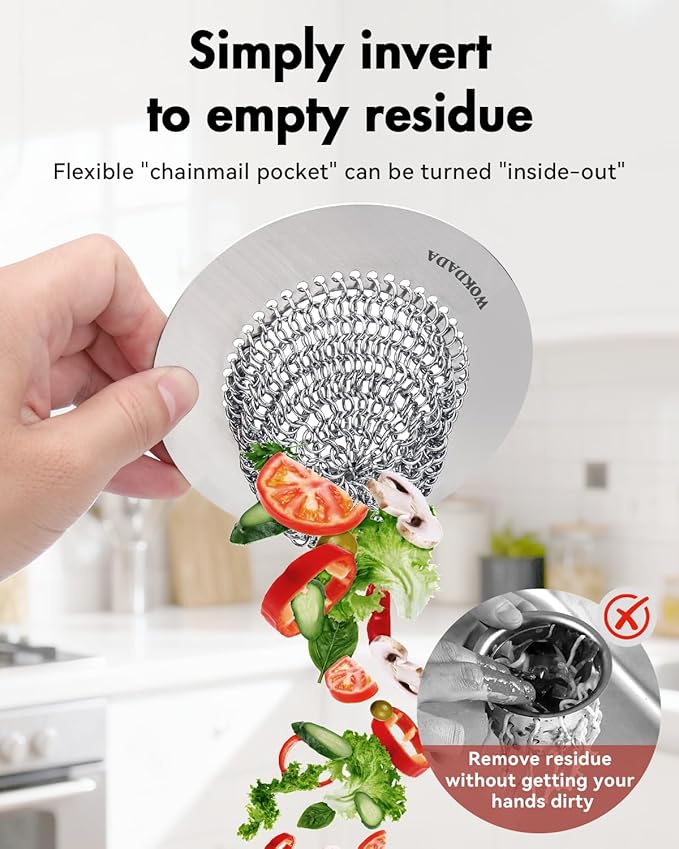 Sink Drain Strainer, Reversible No Clog Mesh Kitchen Sink Drain Strainer