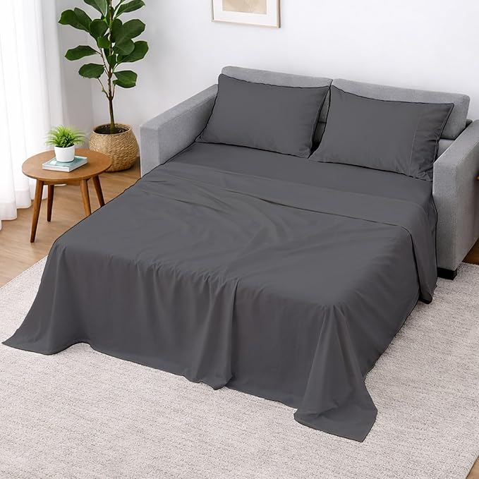 Cottington Lane Sleeper Sofa Sheets Full Size, 4 Piece Premium Quality 100%
