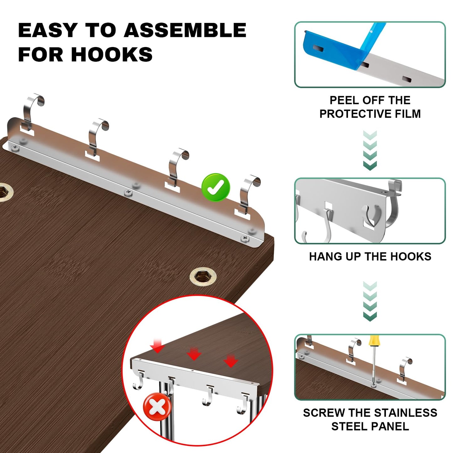 ZHWS Kitchen Countertop Organizer Spice Rack for Salt, Bathroom Counter Organizer Over Sink for Makeup, Skincare, Adjustable 3-Tier Corner Counter Shelf with 4 Hooks for Coffee Bar Dresser Table