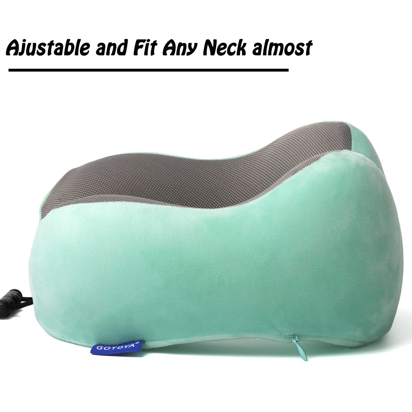 Travel Pillow,Travel Neck Pillows for Sleeping,100% Pure Memory Foam Soft Comfort & Support Pillow for Airplane/Car/Office&Home Rest Use-Pink