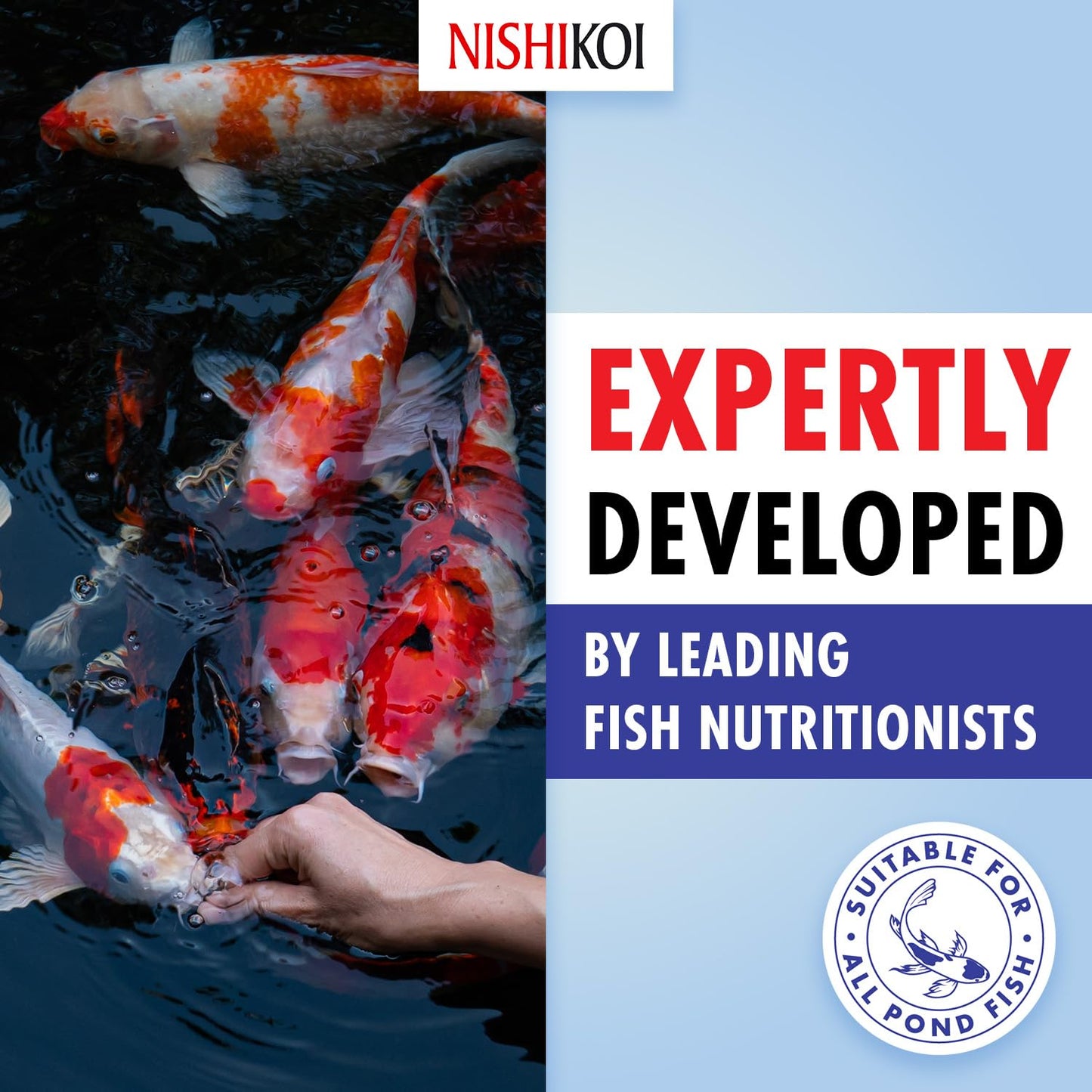 Nishikoi Growth Complete Food for Koi and Pond Fish - Small Pellets - 1250g