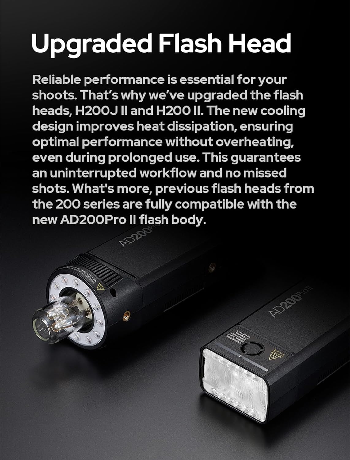 Godox Upgraded AD200 Pro II - 200W TTL Flash with Improved Heat Dissipation