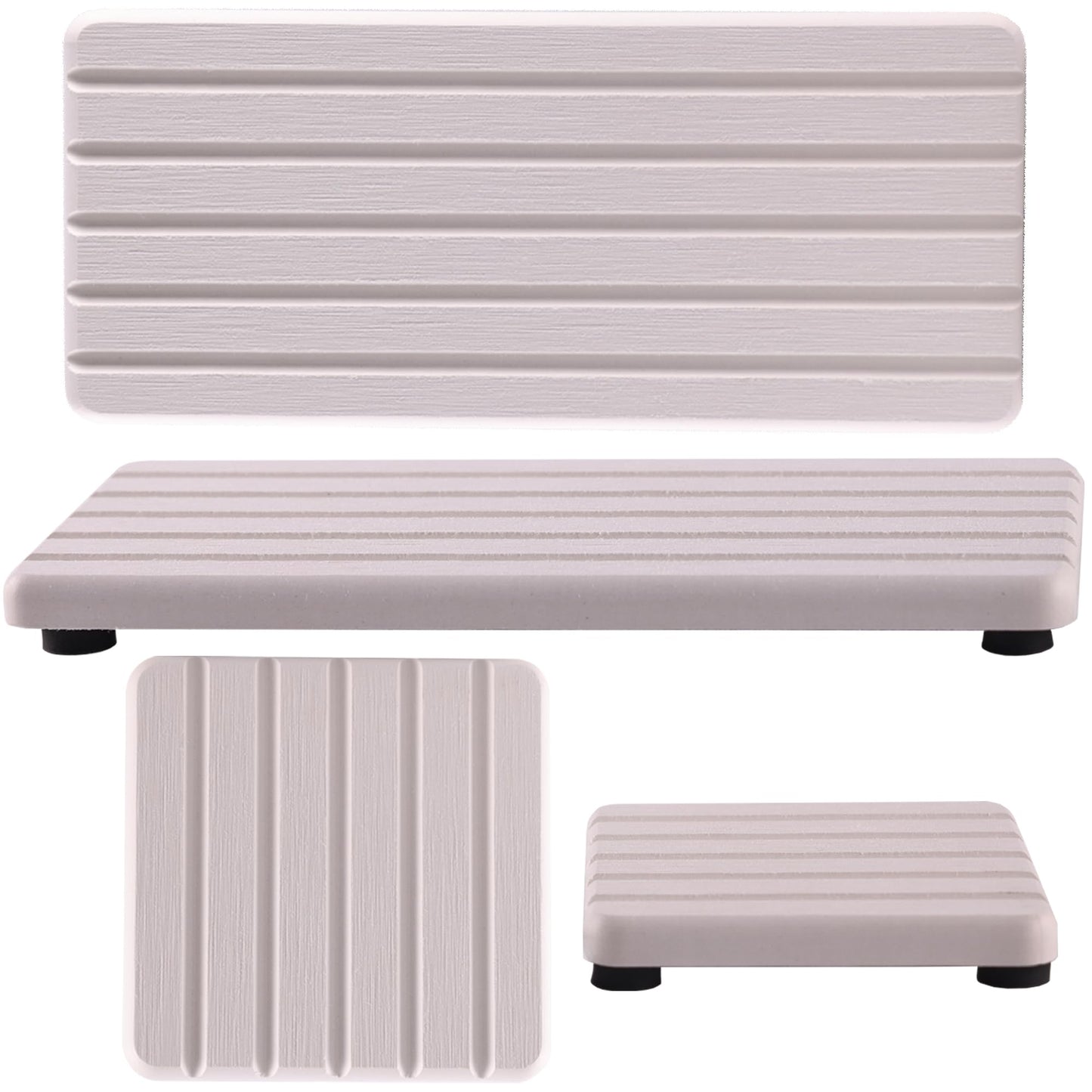 NiuYichee Set of 4 Water Absorbent Diatomite Coasters, Diatomaceous Earth Kitchen Soap Dish, Bathroom Trays, Water Absorbing Stone Used for Hand Soaps & Plants & Toiletries in The Modern Home