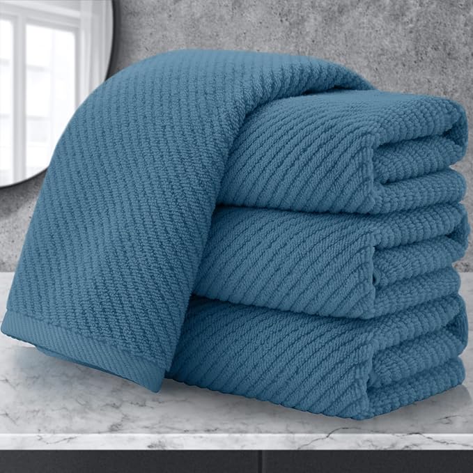 VOOVA & MOVAS Hand Towels for Bathroom Set of 4, Large 18" x 28", 100% Cotton |