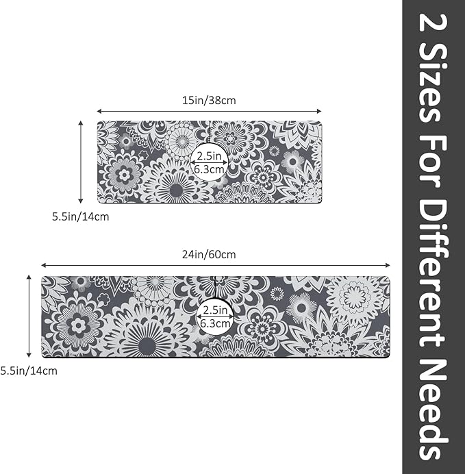 24" X 5.5" Kitchen Sink Splash Guard Faucet Mat Mandala Super Absorbent Fast