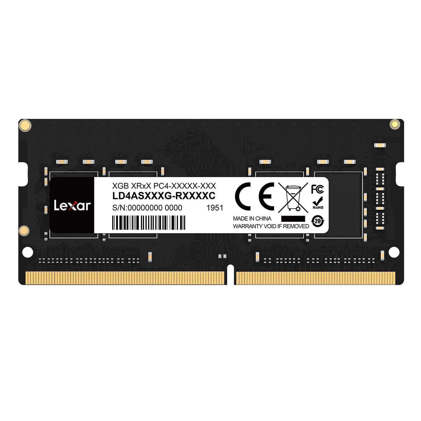 Lexar SODIMM 16GB DDR4 RAM 3200 MHz, 260-Pin DDR4 SODIMM Laptop Ram, High-Performance SO-DIMM, PC Laptop Computer Memory (LD4AS016G-B3200ASST)