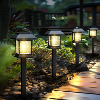 Solar Lights Outdoor,12 Pack Waterproof Auto On/Off Solar Pathway Lights for Your Garden, Landscape, Path, Yard, Patio, Driveway,Walkway Decor