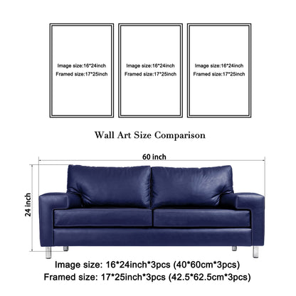 Wieco Art The Cloud Tree 3 Panels Modern Giclee Canvas Prints Artwork Abstract Seascape Paintings Reproduction Sea Beach Pictures Printed on Canvas Wall Art for Home Decorations Wall Decor