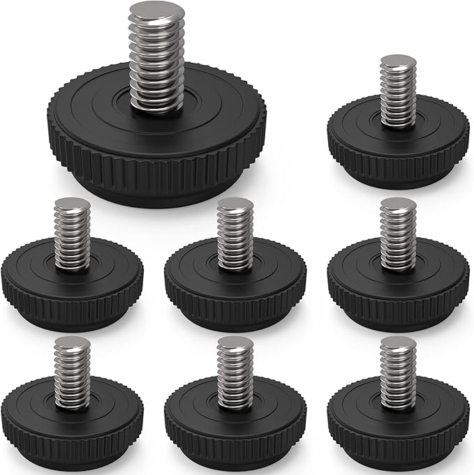 ONEHOME 8 Pack 5/16-18 Stainless Steel Adjustable Threaded Furniture Leg