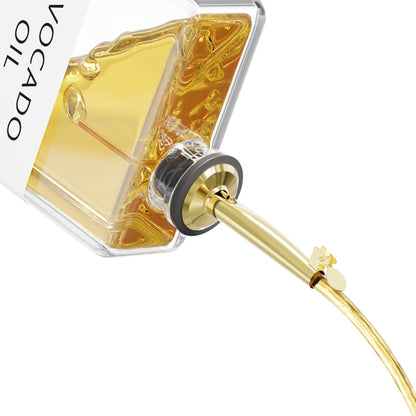 Kitchen Cooking Oil Dispenser Set, Olive Oil & Vinegar Bottles, Soy Sauce Dispenser - 4 Pieces, Gold, Elegant Book Design, Durable, Leak-Proof, Easy-Pour Spouts, Perfect for Kitchen, Dining Table