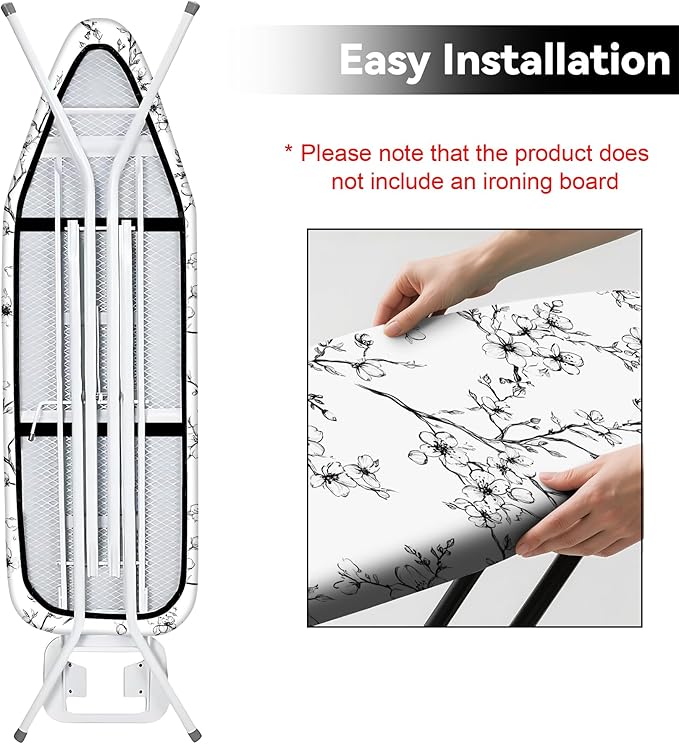 Floral Ironing Board Cover 17.7"x49", Standard Size Iron Board Covers