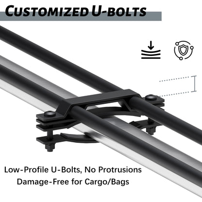 HongTaok 85" x 45" x 6" Universal Roof Rack, Extra Wide Rust-Proof Roof Cargo Basket for SUV, Heavy Duty Steel Rooftop Cargo Carrier, Car Top Luggage Holder 150LBS Capasity, Easy Assembly, Black
