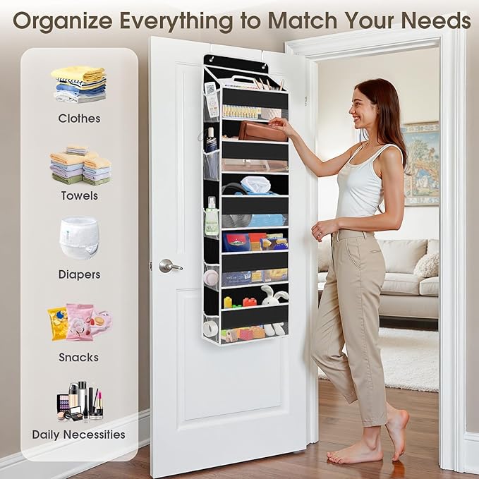 1 Pack Over The Door Organizer, Hanging Storage Organizer