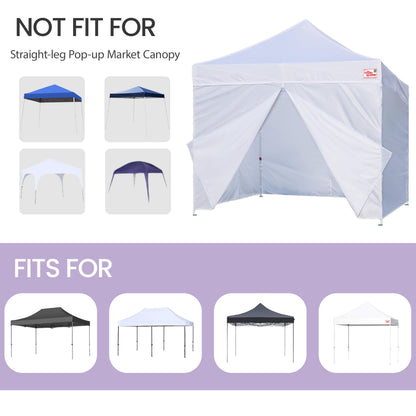 Tradesparker 10x20 Pop up Canopy Sidewall Kit Only, 3 Sidewalls & 1 Doorwall Removable Zipper End Fit for Commercial Instant Tent Canopies,NOT Excluding Top and Frame,Red