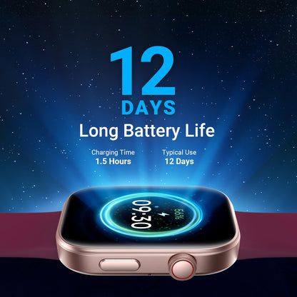 Smart Watches for Women Men, 1.99”Large AMOLED Screen Fitness Tracker Watch with AI Voice, Bluetooth Call, Heart Rate/SpO2/Sleep Monitor, 3ATM Waterproof, 12 Days Battery, 105 Sport Modes