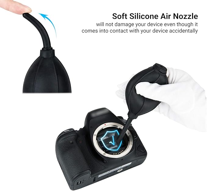 Soft Tip Silicone Super Air Blower Blaster Pump Dust Cleaner Include Micro