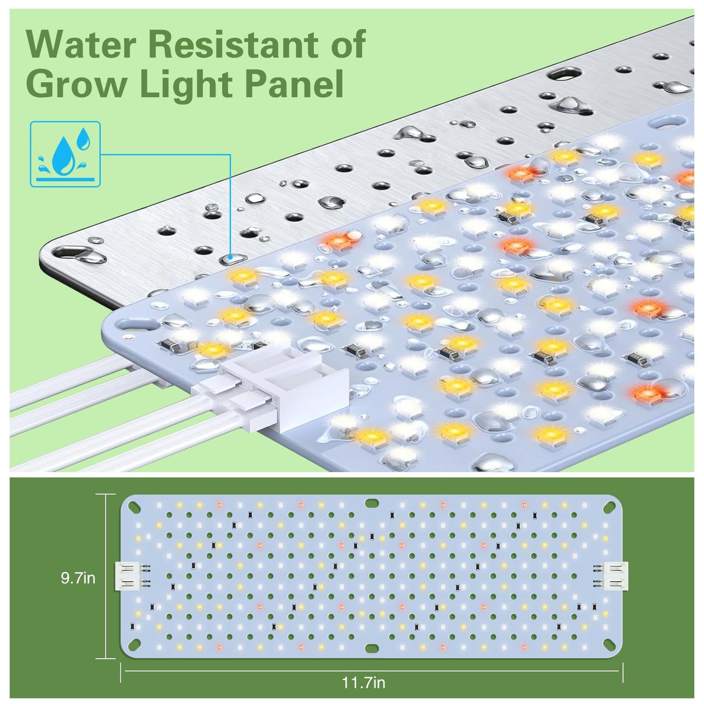 LPMZMBL 40W Ultra-Thin Panel Full Spectrum Grow Lights, 768 LEDs Growing Light for Indoor Plants with Daisy Chain Function, Grow Lights for Seed Starting with 4/8/12/16/20H Auto On/Off Timer (4pcs)