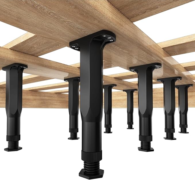 8 PCS Adjustable Bed Frame Support Legs, Frame Center Slats Heavy Support Leg
