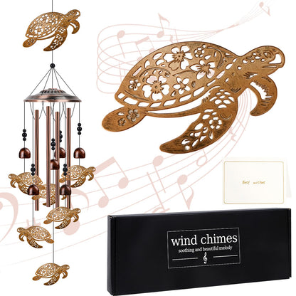 Luvsweets Sea Turtle Wind Chimes Gifts - Turtle Gifts for Men Women Mom Grandma, Sea Animal Wind Chimes for Outside, Birthday Housewarming Christmas Idea, Garden Patio Yard Decor