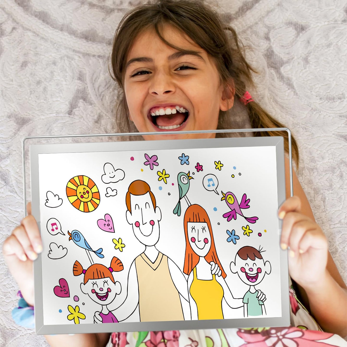 Nicpro Dry Erase Mini Whiteboard A3, 40 x 30 cm Double Sided Small Magnetic Desktop White Board with Stand, 8 Pens, 1 Eraser,4 Magnet, Portable Board Easel for Kids Students School Supplies Office
