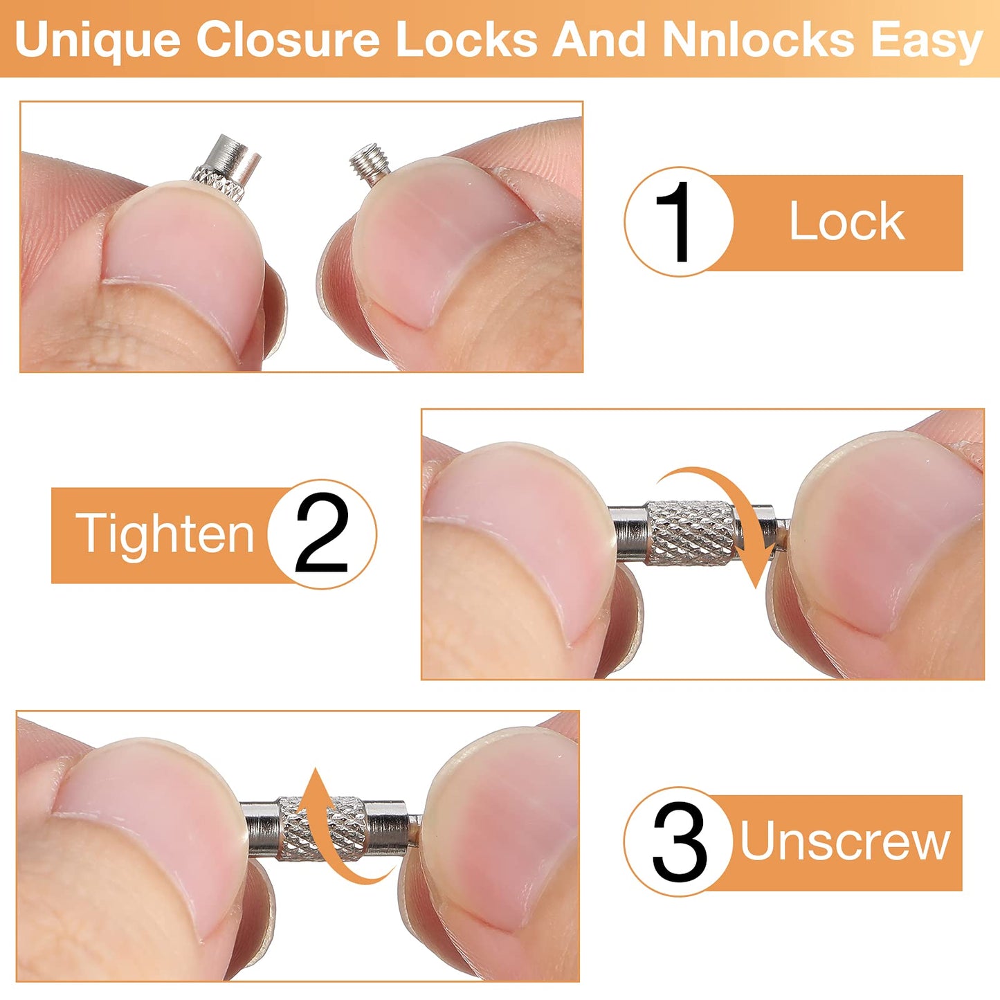 Hotop 150 Pcs Wire Keychain Cable Bulk Stainless Steel Key Rings Loop Wire Cable Braided Steel Keychain(4 Inch,Silver)