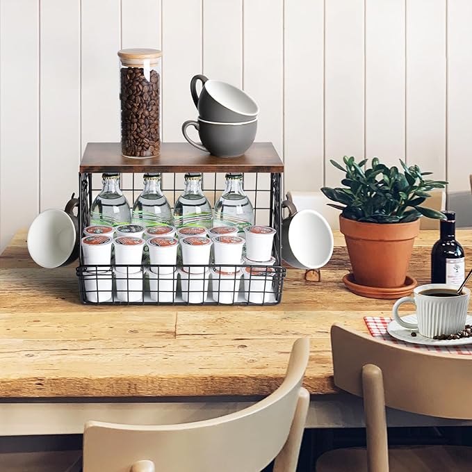 Fruit Bowl for Kitchen Counter Stackable Wall Mounted Hanging Basket Wire Basket