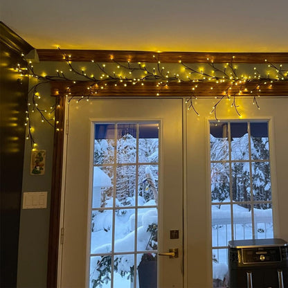 NIDISETPJAS Enchanted Willow Vine Lights with Remote, Christmas Swags Decorations Indoor Room Decor, 18 Branches 144 LEDs Lighted Willow Vine Lights for Walls Bedroom Home Decor