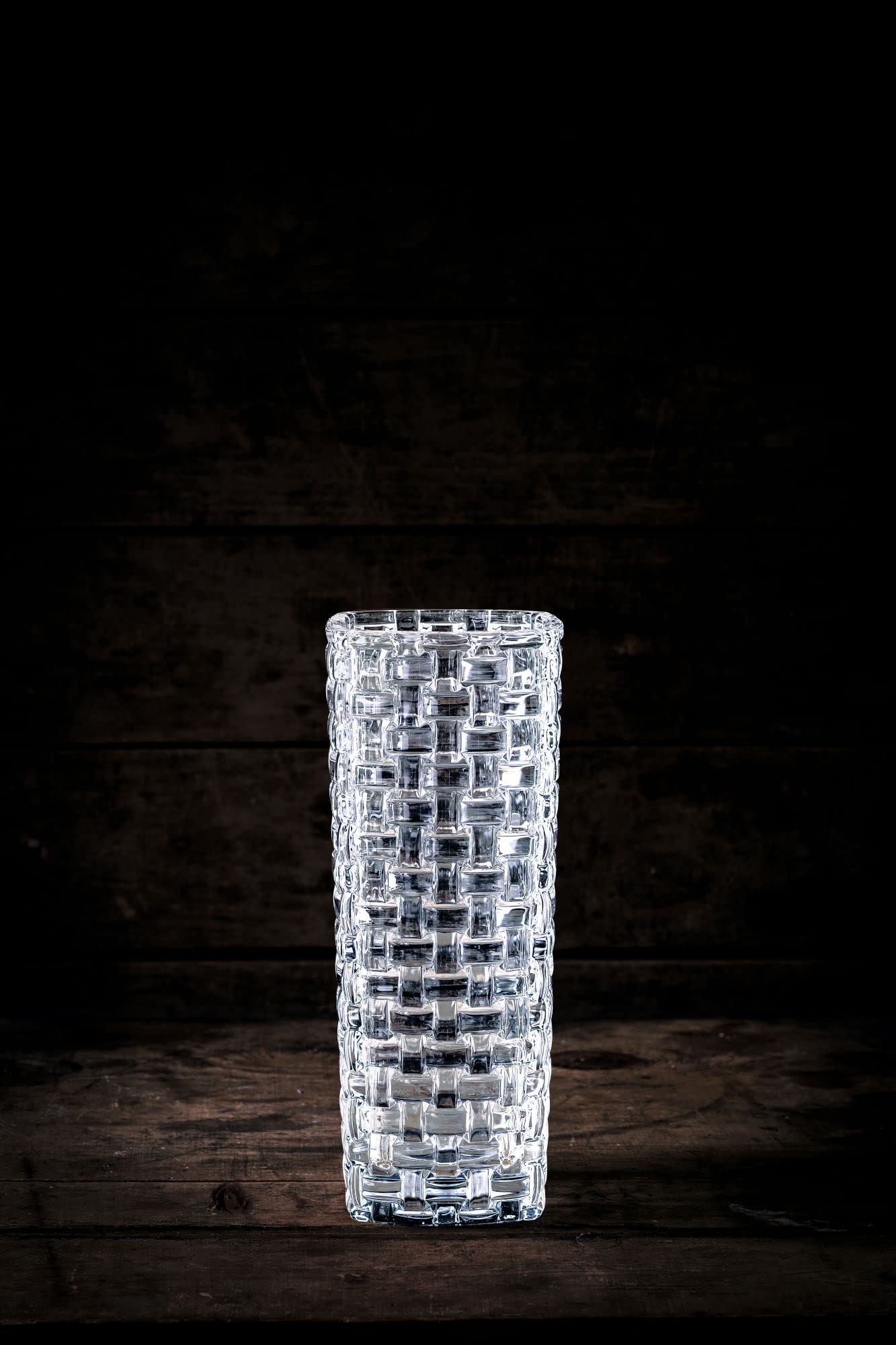 Nachtmann Bossa Nova Crystal Vase, Clear Glass, 11- Inch, Decorative Flower Vase, Anniversary, Wedding, and Housewarming Gift, Dishwasher Safe