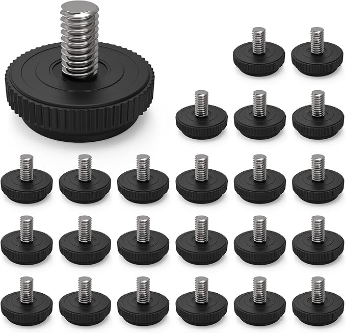 ONEHOME 24 Pack 5/16-18 Stainless Steel Adjustable Threaded Furniture Leg