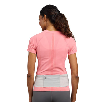Nathan Zipster Max Running Belt, Running Belts for Women and Men, Bounce-Free Waist Pack with Extra Large Zipper Pocket, Smartphone Storage, Walking, Gym, Hiking - Vapor Grey/Sailor Blue - X-Large