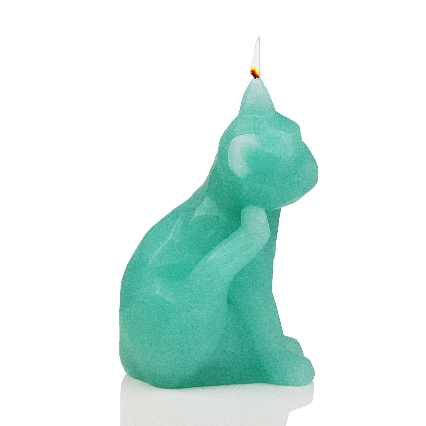 GUTE Cute Geometric Kitten Skeleton Candle 7" H - Unique Gift for Cat Lovers - Animal Candles, Cat Gifts, Kitten Candle, Cat Home Decor Gift - Burns for 9 Hours!